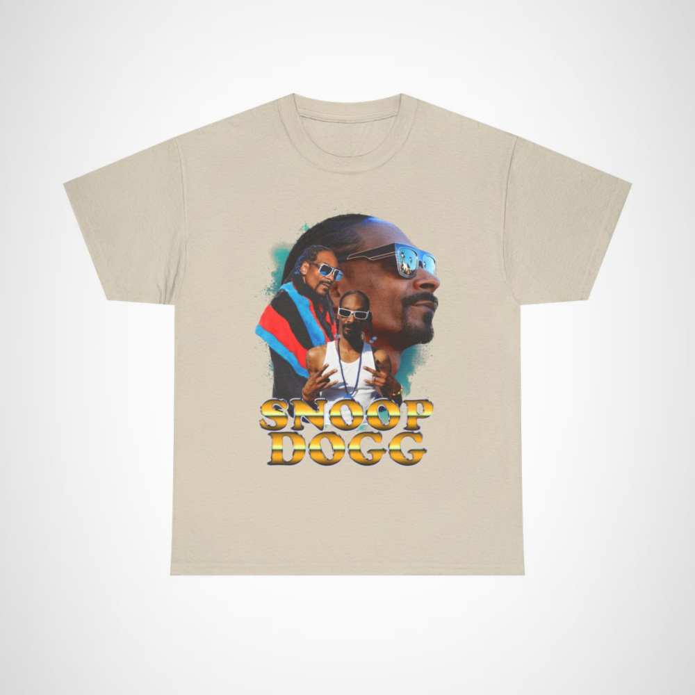 Snoop Dogg Cool Vibes Tee featuring vibrant hip-hop inspired artwork Sand colour