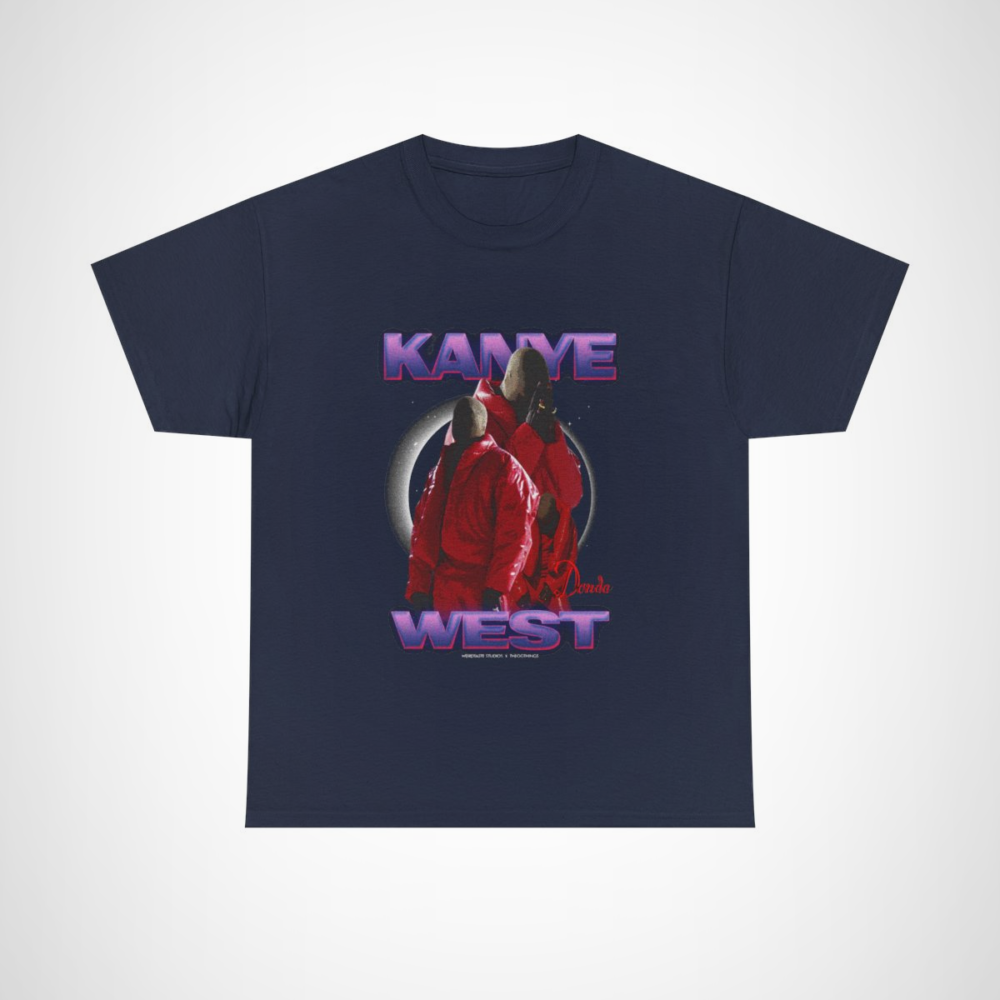 Kanye West Donda Red Jacket Inspired T-Shirt Navy colour