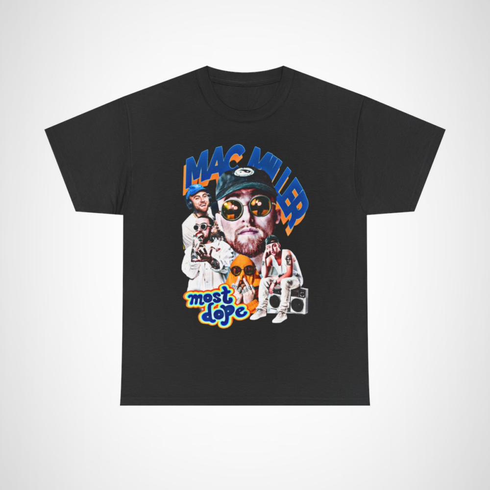 Mac Miller Most Dope Tribute T-Shirt for fans, celebrating hip-hop culture Black colour