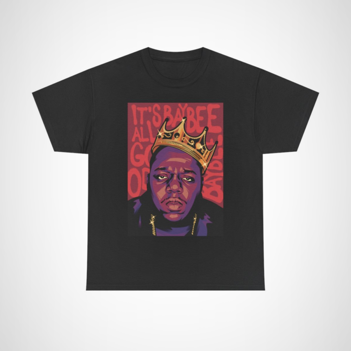 Crowned hip-hop legend t-shirt featuring 'It's Baybee!' design Black colour