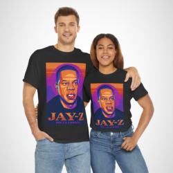 Jay-Z Roc La Familia Retro T-Shirt with vibrant hip-hop artwork