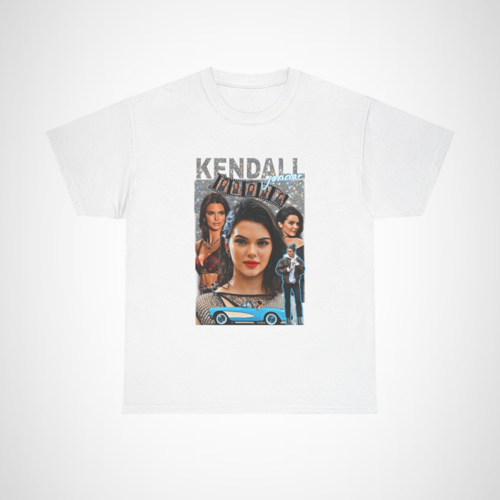 Kendall Jenner Glam T-Shirt featuring pop-art design White colour