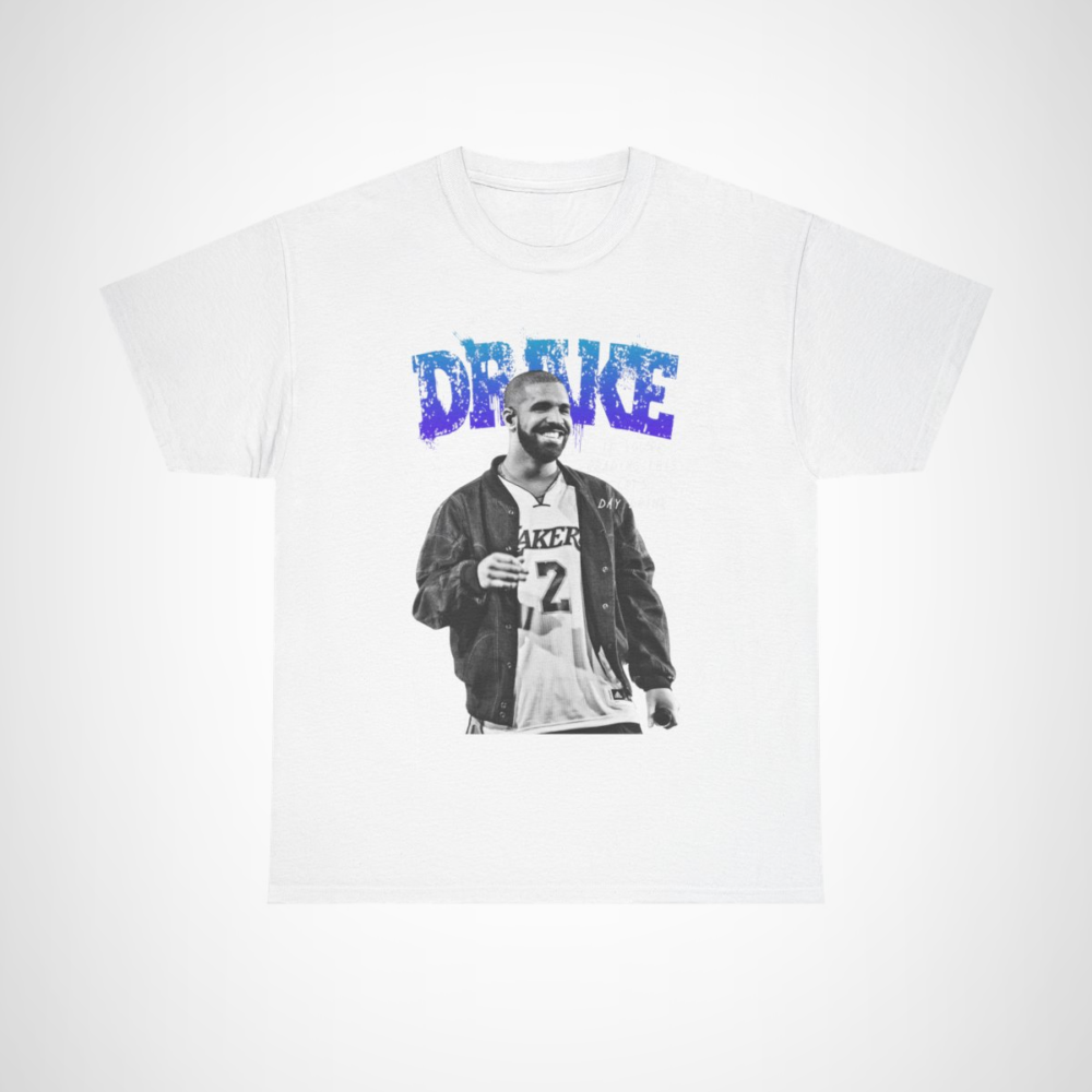 Drake Day Drink T-Shirt featuring bold graphics and fun slogan White colour