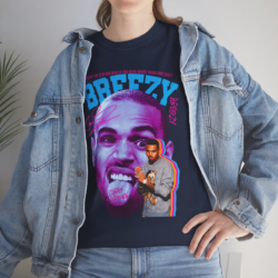 Breezy Vibes T-Shirt showcasing 'You can't be old and wise if you were never young and crazy' design.