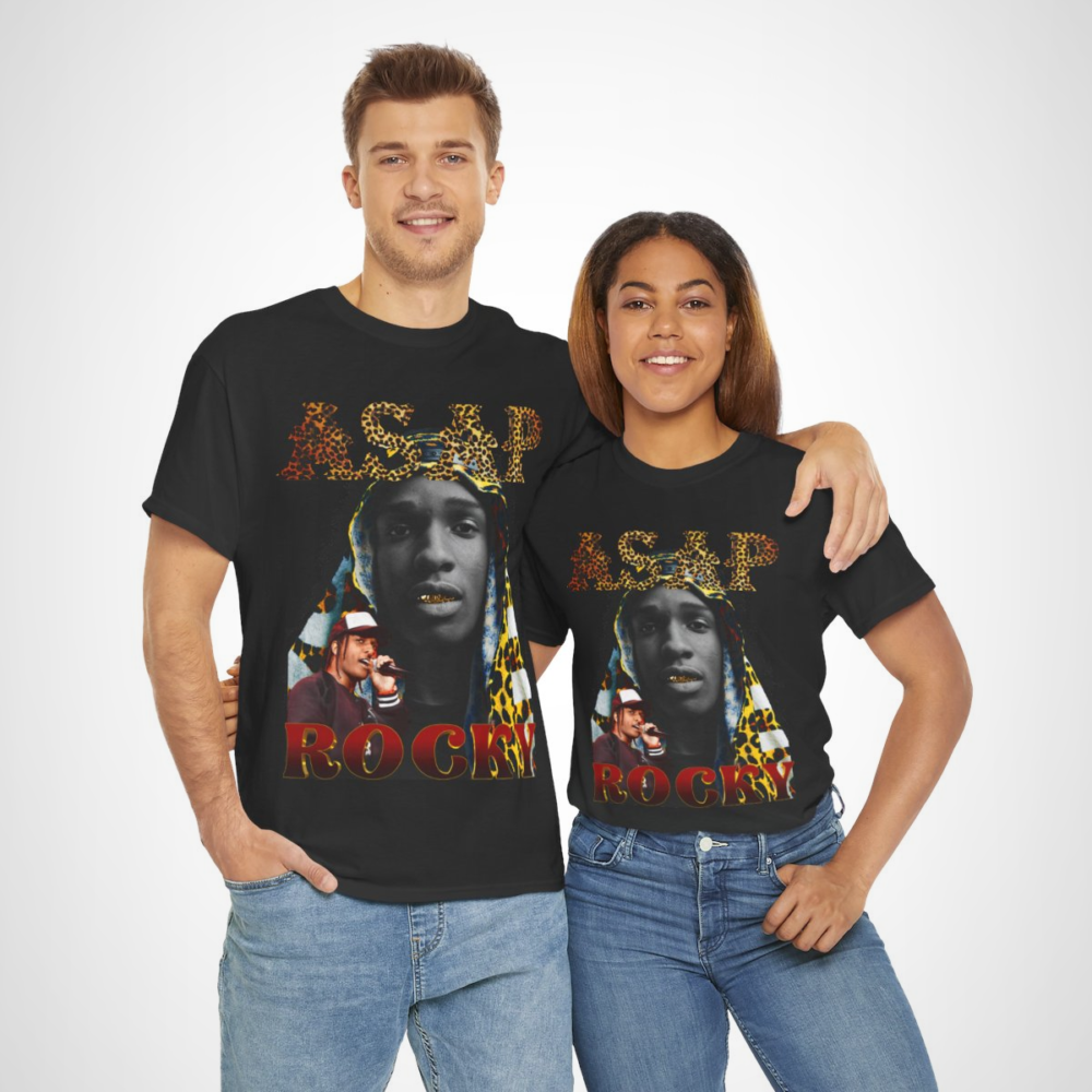 ASAP Rocky Leopard Print Tee showcasing bold fashion and style