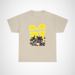 Vintage Wu-Tang Clan Graphic Tee in yellow with iconic logo Sand colour