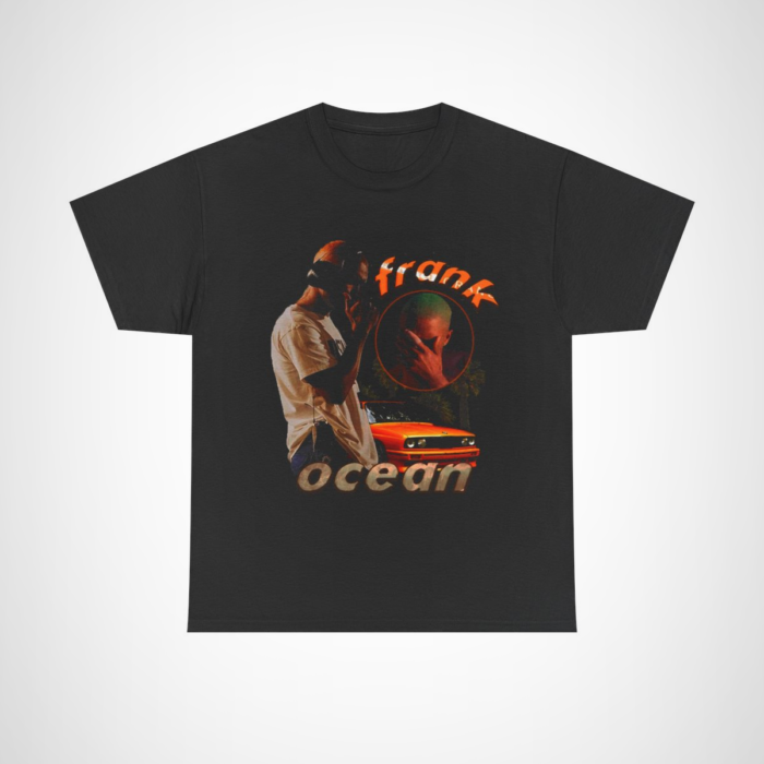 Vintage Frank Ocean t-shirt featuring vibrant music inspired artwork Black colour