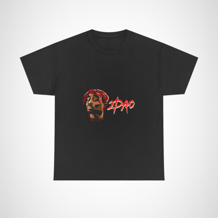 2PAC Vintage Graphic Tee featuring a vibrant design of the iconic rapper. Black colour