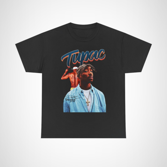 Tupac Shakur Graphic Tee featuring classic hip-hop design Black colour