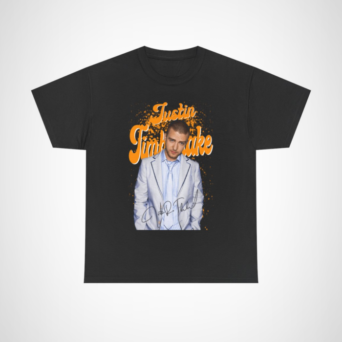 Justin Timberlake Signature Style Tee with graphic and signature Black colour