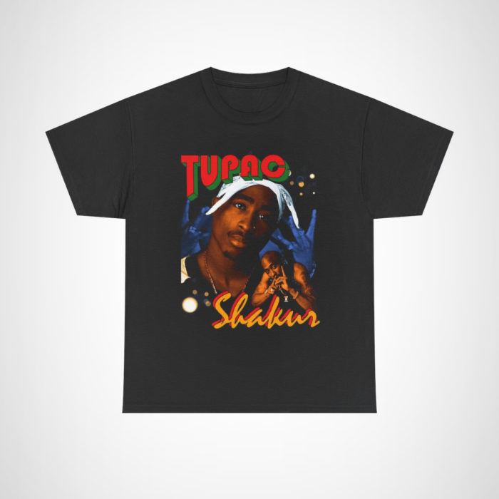 Tupac Shakur graphic tee showcasing bold design Black colour