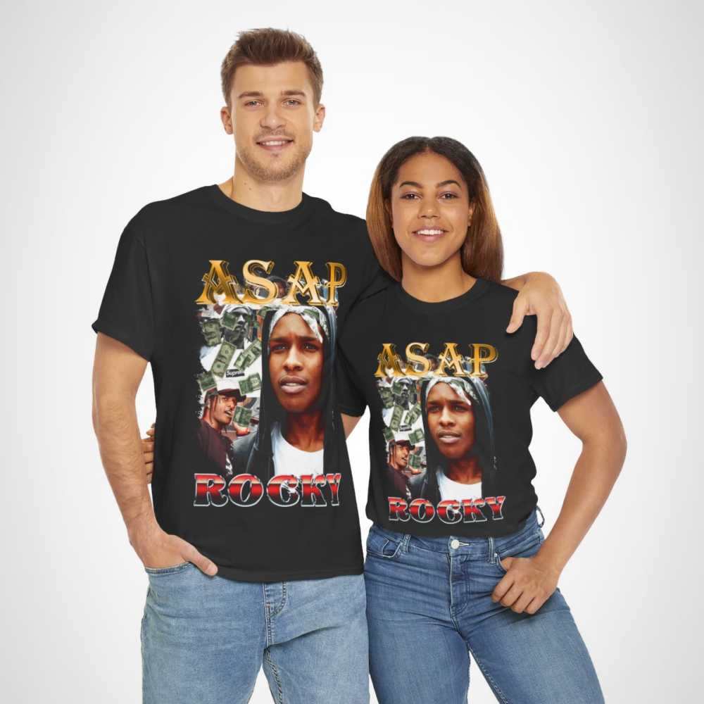 ASAP Rocky Vintage Hip Hop Tee featuring bold design and iconic image