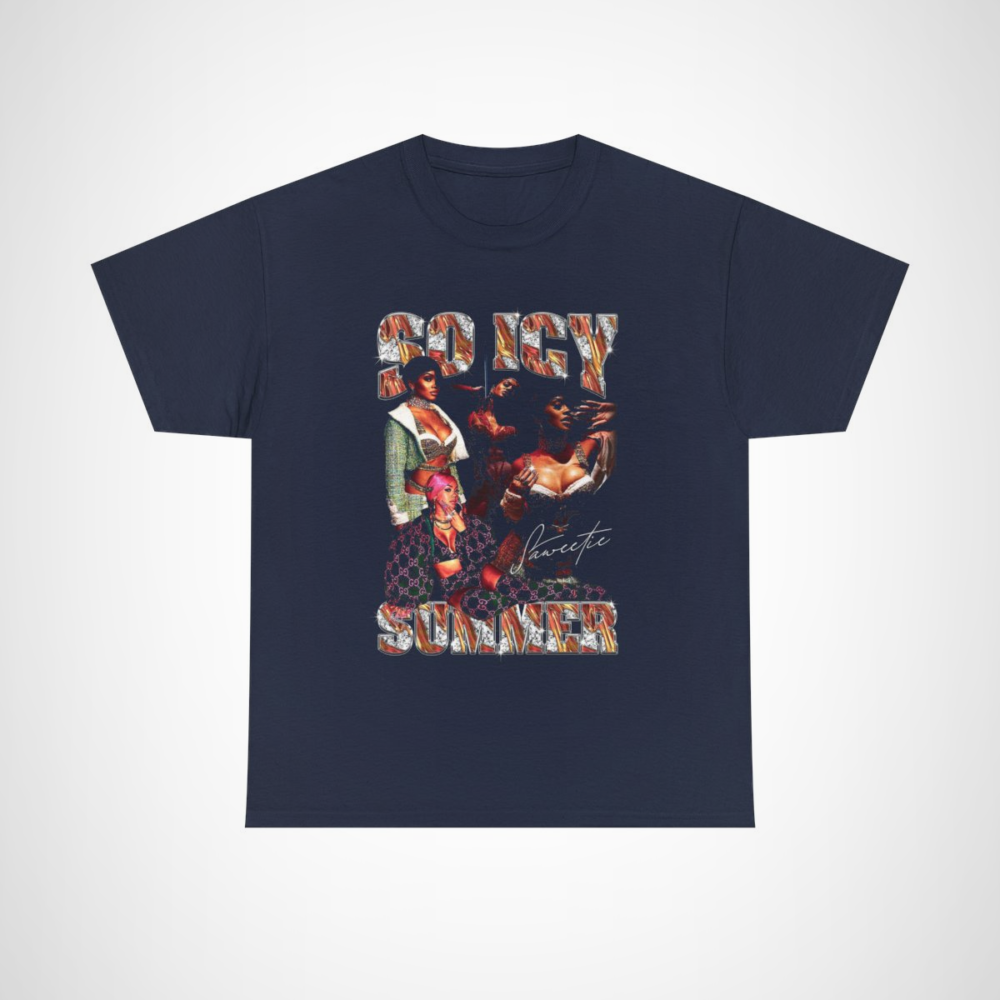 So Icy Summer Glamorous T-Shirt for trendsetters in vibrant colours Navy colour