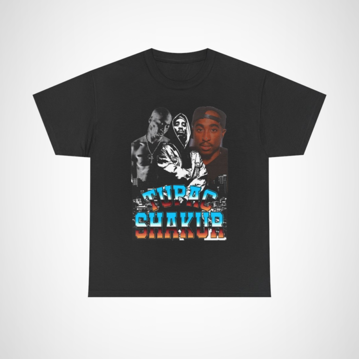 Tupac Shakur vintage style unisex tee showcasing hip hop legend Black colour