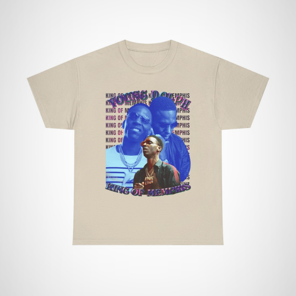 Young Dolph King of Memphis Tribute T-shirt Sand colour