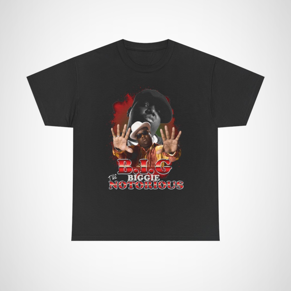 B.I.G. Biggie The Notorious T-Shirt featuring iconic hip hop graphics Black colour