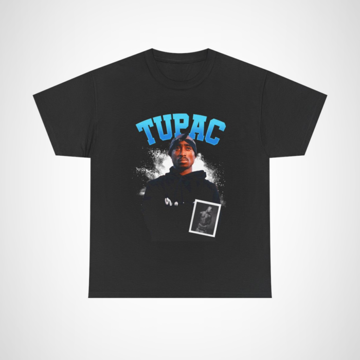 Tupac Shakur Graphic Tee showcasing the iconic rapper's design Black colour