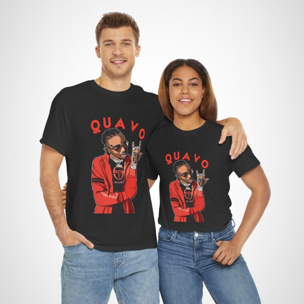 Quavo Cool Streetwear Graphic Tee showcasing vibrant hip-hop artwork