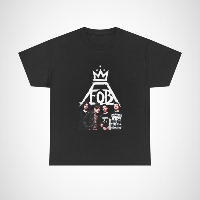 Fall Out Boy Vintage Style T-Shirt featuring an iconic band design Black colour