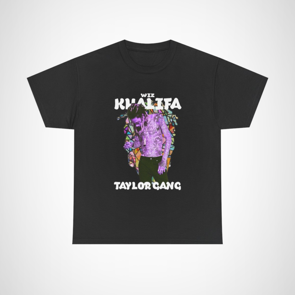 Wiz Khalifa Taylor Gang T-Shirt with stylish hip hop design Black colour