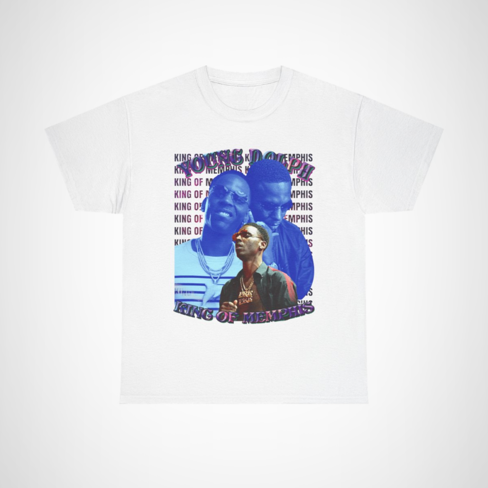 Young Dolph King of Memphis Tribute T-shirt White colour