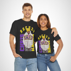 Vibrant Chris Brown Lakers Vibes Tee displayed on a casual setting