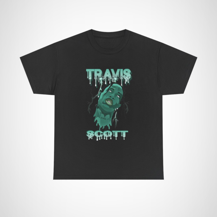 Travis Scott Lightning Graphic Tee with electrifying design and soft fabric Black colour