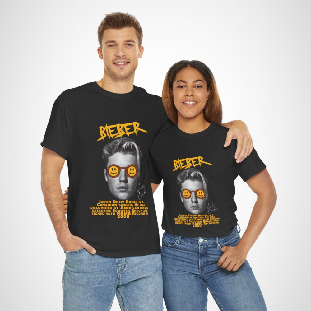 Bieber Inspired Graphic T-Shirt showcasing modern design for music lovers