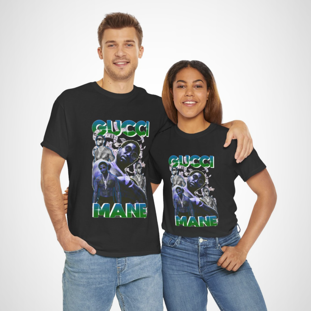 Gucci Mane Graphic Tee showcasing bold hip hop style