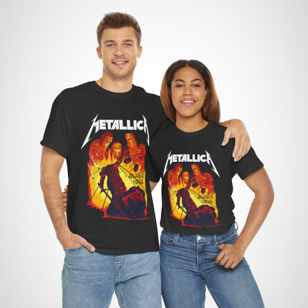 Vintage Metallica And Justice For All T-Shirt featuring album artwork