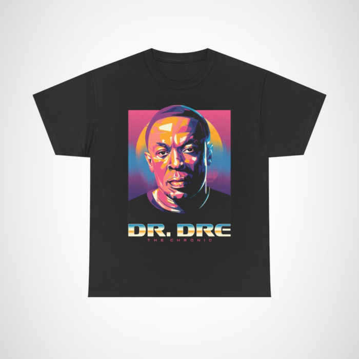 Dr. Dre The Chronic Retro T-Shirt featuring vibrant pop art design Black colour