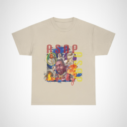 ASAP Rocky Fire Graphic Tee with vibrant graphics and dynamic design Sand colour