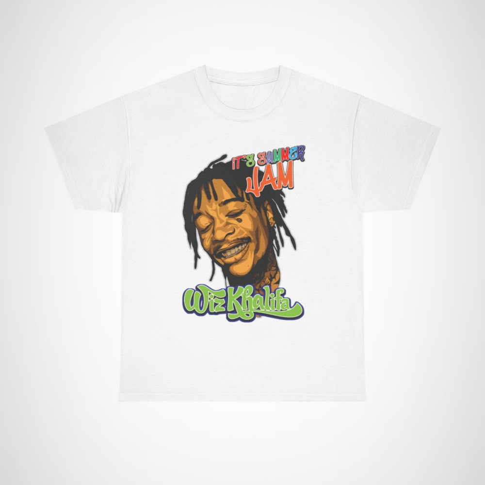 Wiz Khalifa Summer Jam T-Shirt showcasing vibrant design for music lovers White colour