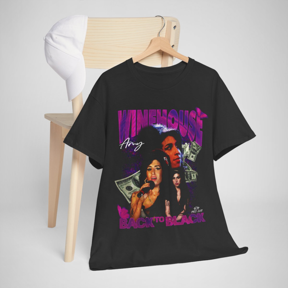 Amy Winehouse Back to Black Tribute T-Shirt for Music Lovers