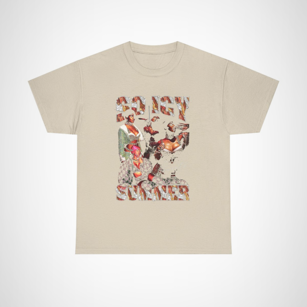 So Icy Summer Glamorous T-Shirt for trendsetters in vibrant colours Sand colour