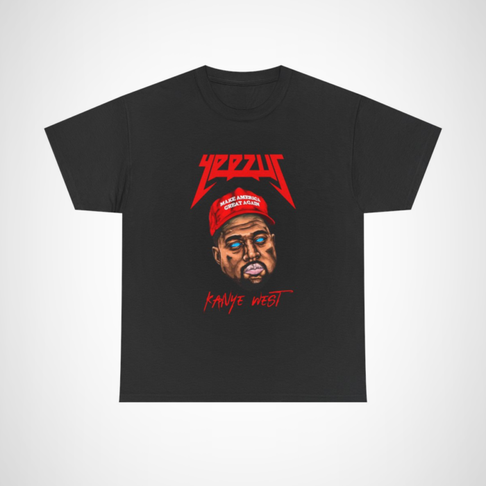 YEEZUS Kanye West 'Make America Great Again' T-Shirt featuring bold illustration and unique design Black colour