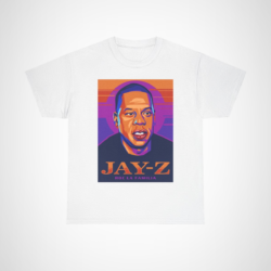 Jay-Z Roc La Familia Retro T-Shirt with vibrant hip-hop artwork White colour