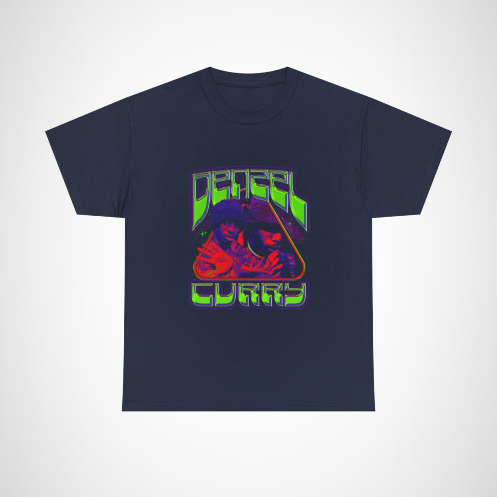 Vintage Chic Duo Graphic Tee featuring a colourful retro graphic design Navy colour
