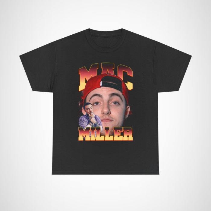 Mac Miller graphic tee for fans showcasing vibrant design Black colour