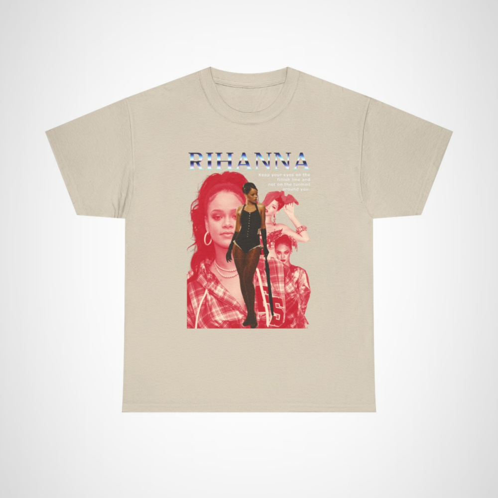 Rihanna Inspired T-Shirt with empowering quote for motivation Sand colour
