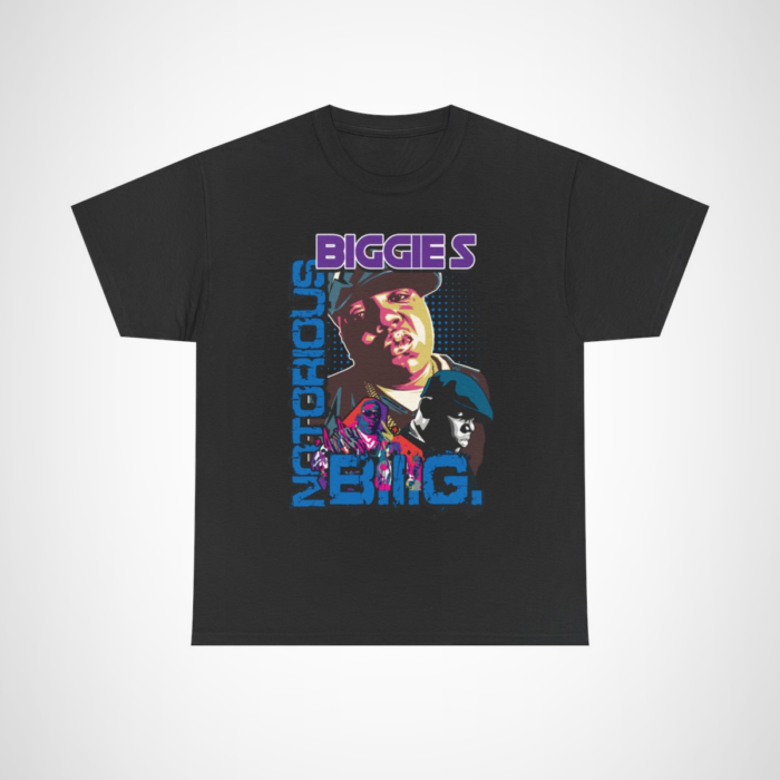 Notorious B.I.G. graphic t-shirt celebrating hip-hop culture Black colour