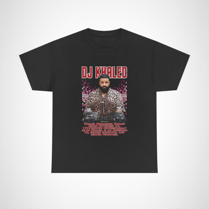 DJ Khaled Music Lovers T-Shirt with bold graphics and vibrant design Black colour