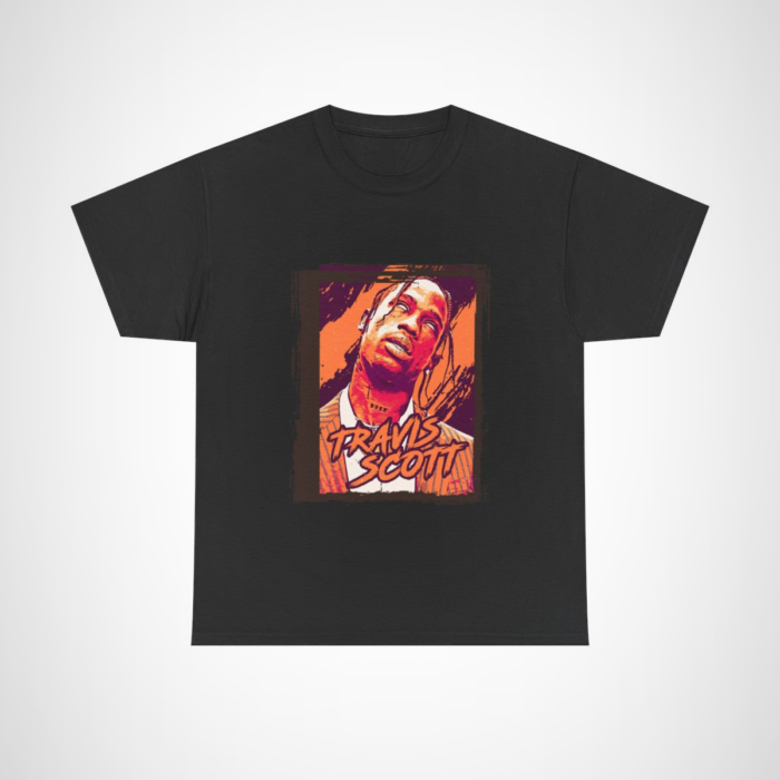 Travis Scott Artistic Graphic Tee showcasing bold illustration and streetwear style Black colour