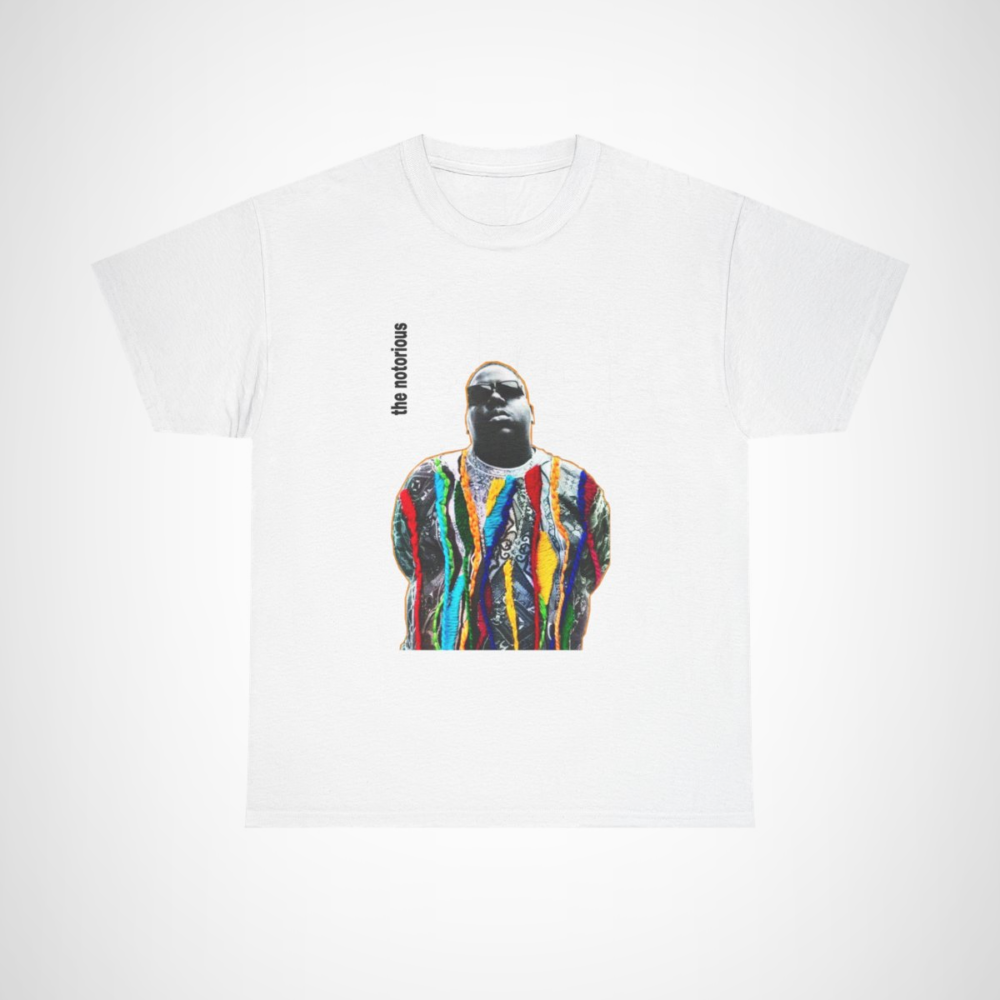Colourful Tribute T-Shirt featuring The Notorious BIG in a unique design White colour