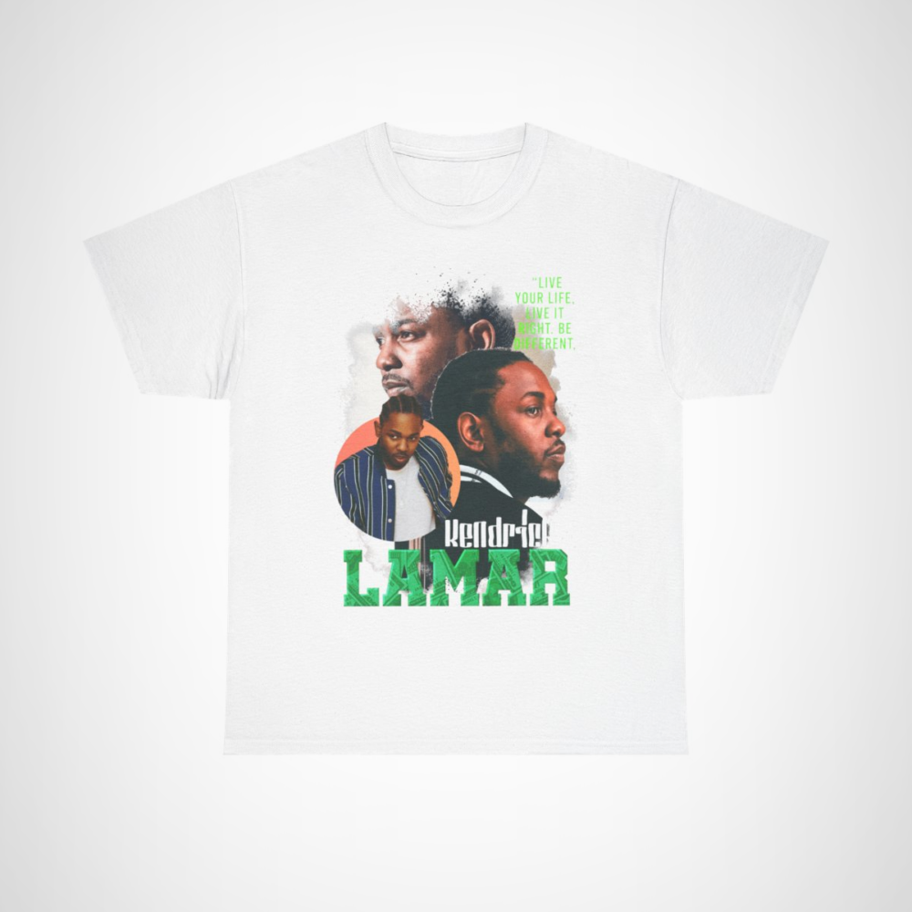 Kendrick Lamar Inspirational Quote T-Shirt featuring motivational quote and artistic design White colour