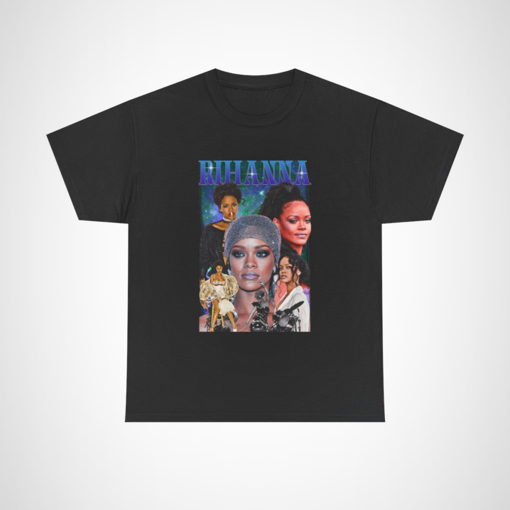 Exclusive Rihanna Collage T-Shirt for music fans Black colour