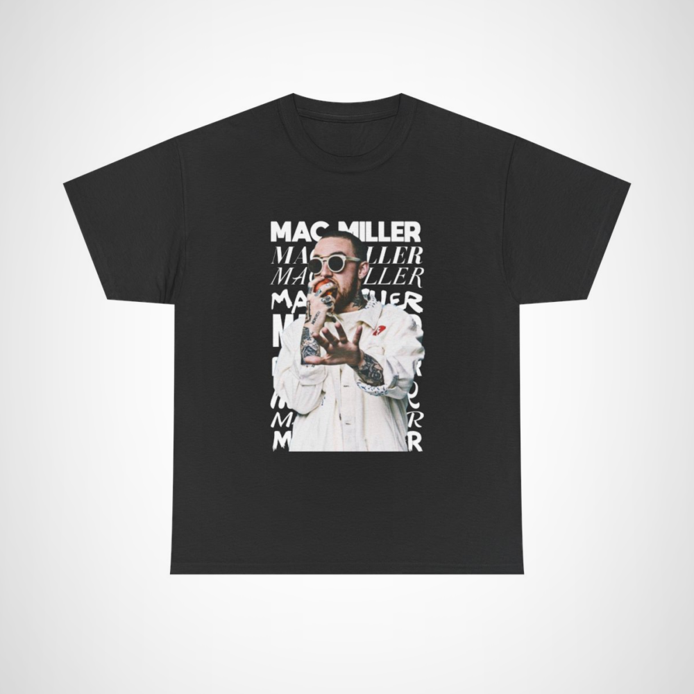 Vintage style Mac Miller t-shirt for music fans Black colour