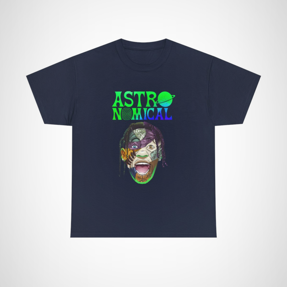 AstroNomical graphic tee featuring a vibrant design for music lovers Navy colour