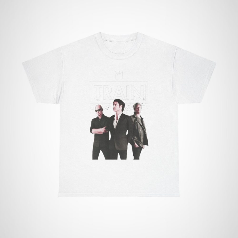 Train band graphic tee for music lovers White colour