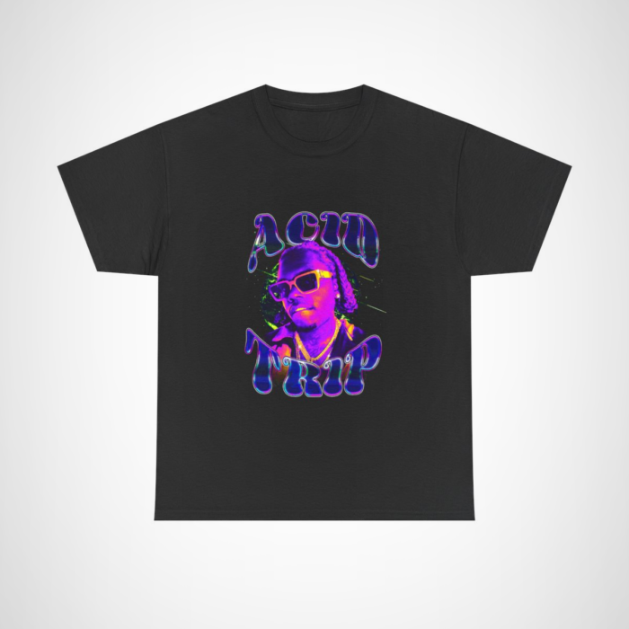 Bold Acid Trip Graphic Tee showcasing vibrant colours and unique design Black colour